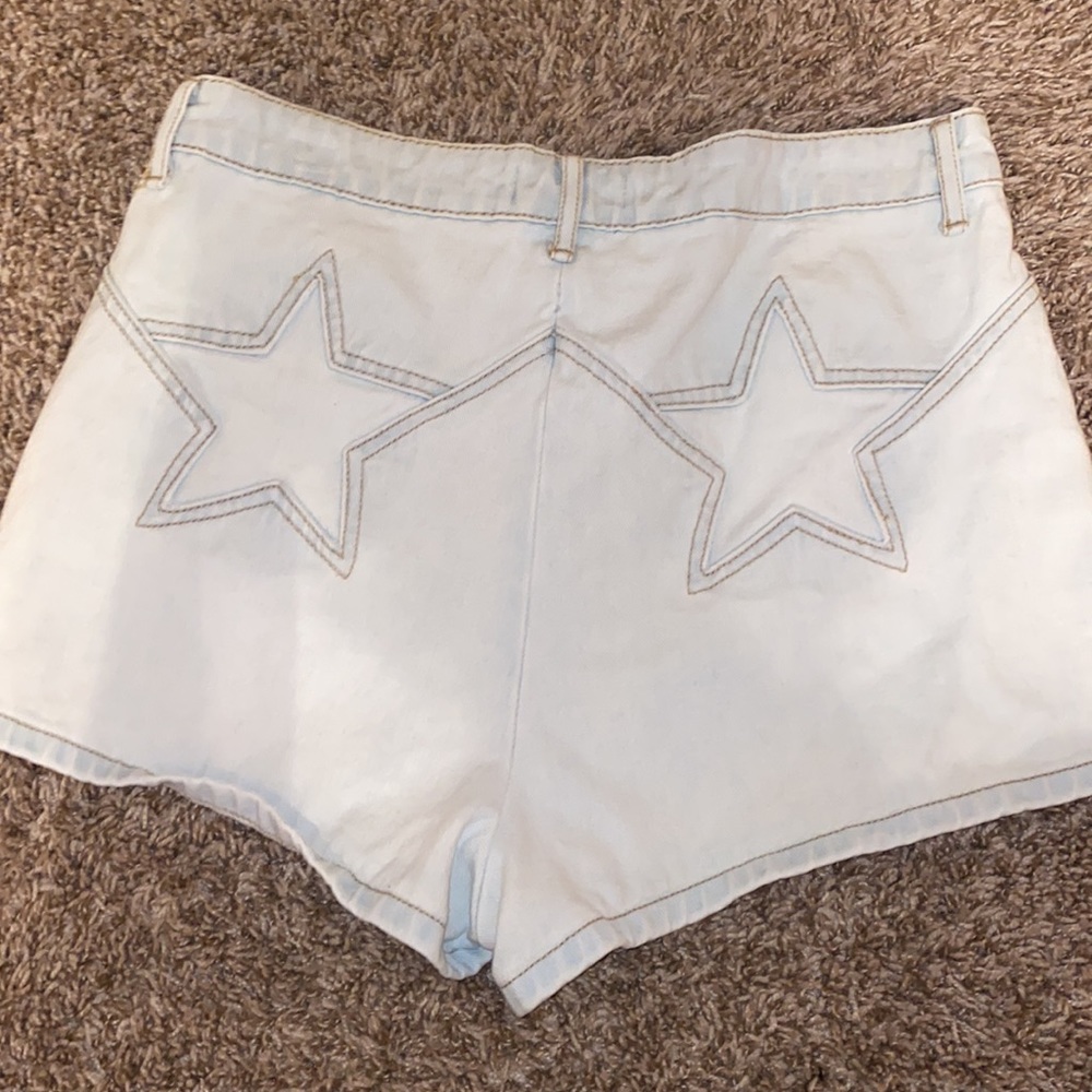 Trendy Star Denim Shorts